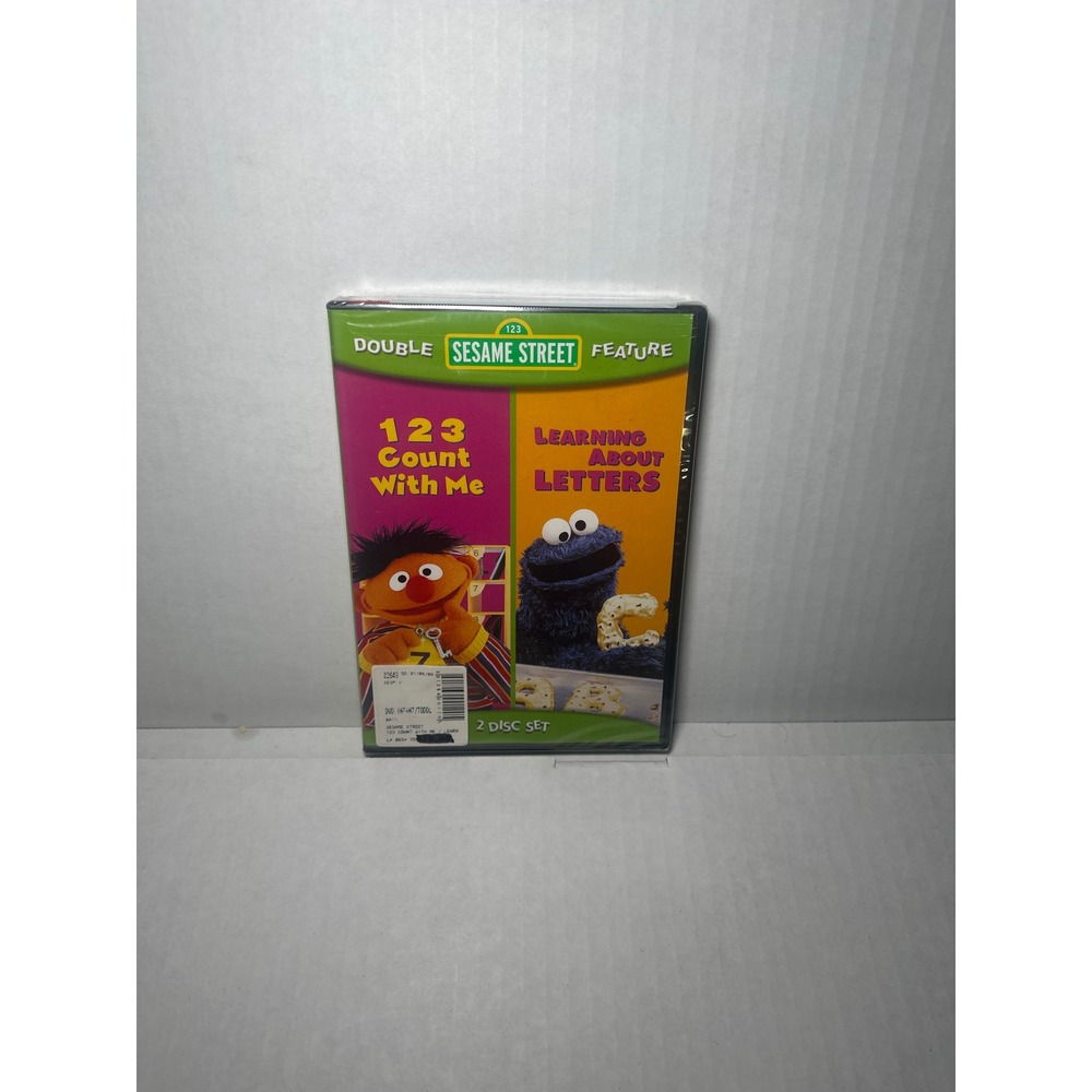 Sesame Street Double Feature DVD 123 Count With Me Learning About Letters New